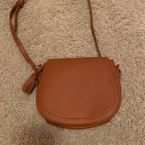 Brown crossbody bag with adjustable strap